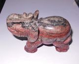 Semi Precious Stone Gemstone Natural Crystal Elephant Carving <Esb01508>